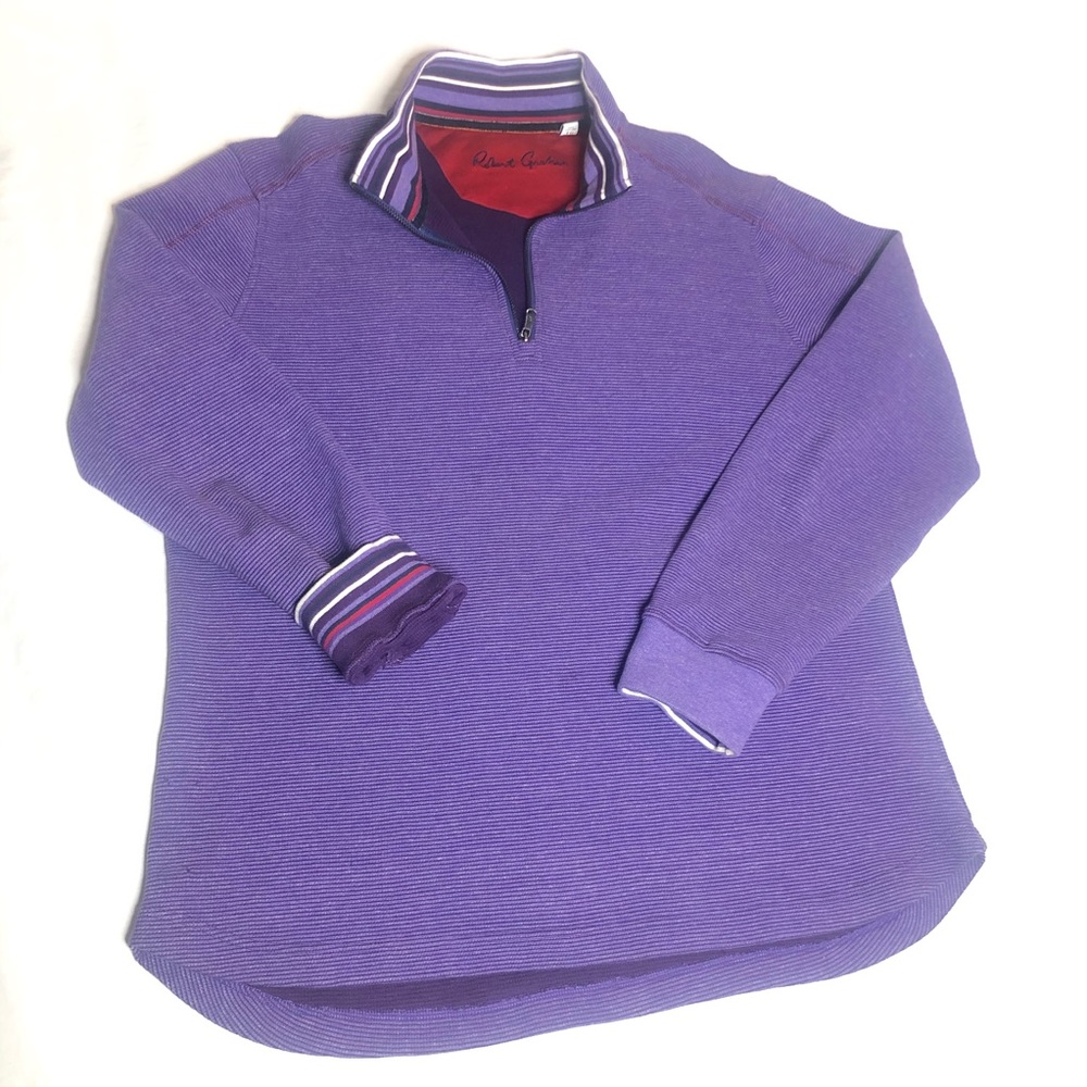 Robert Graham Pullover 1/3 Zip Sweater 100% XL